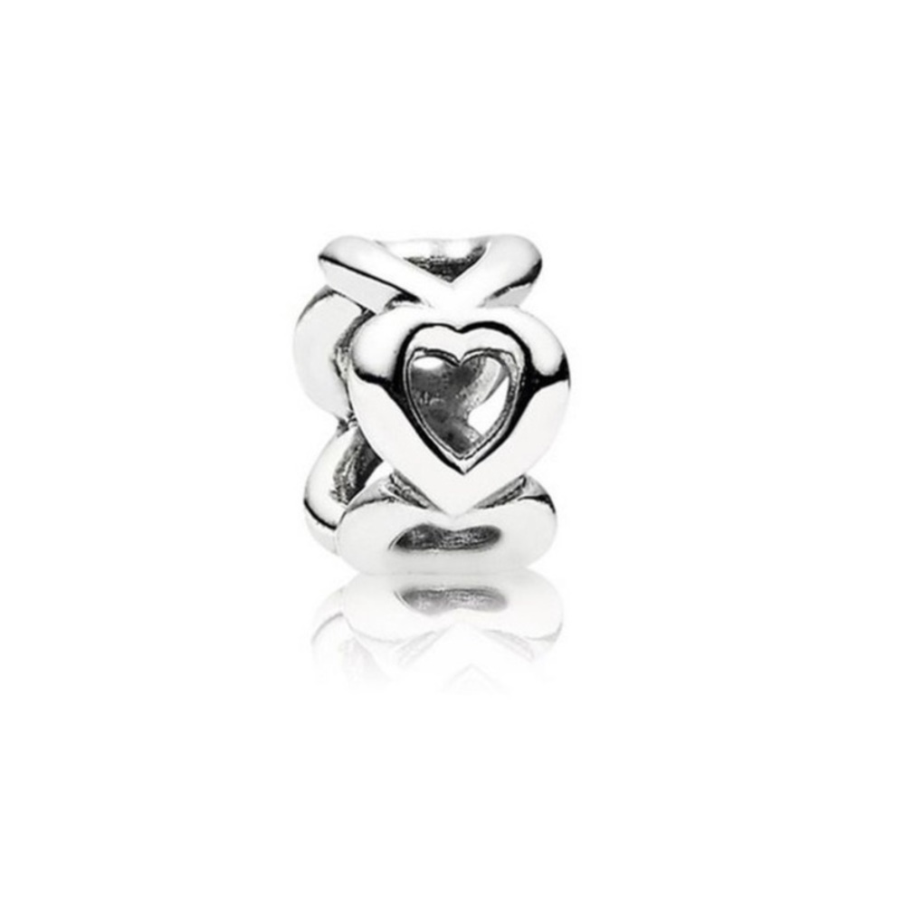 Pandora Open Heart Silver Spacer Charm